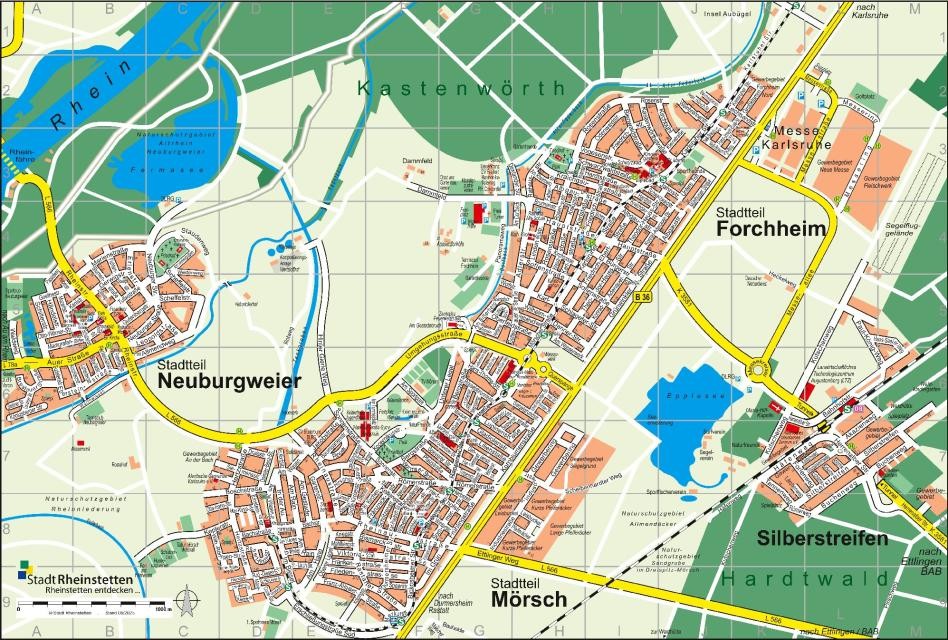 Stadtplan von Rheinstetten