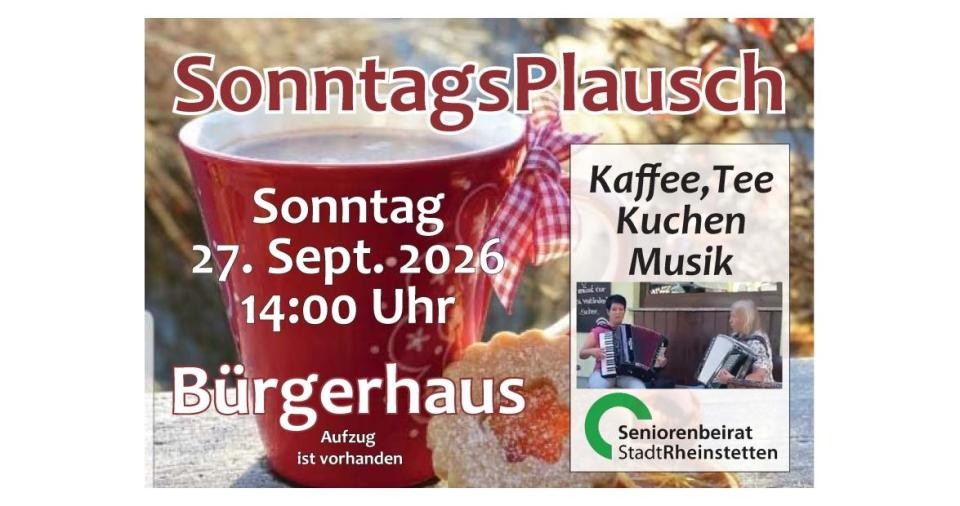 Plakat Sonntagsplausch mit roter Kaffeetasse Plakat Sonntagsplausch mit roter Kaffeetasse
