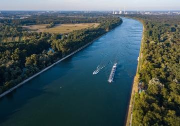Der Rhein bei Rheinstetten; Bild: Fotofreunde Rheinstetten Der Rhein bei Rheinstetten