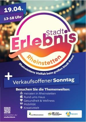 Plakat StadtErlebnis mit Logo und Aufzählung Themenwelten