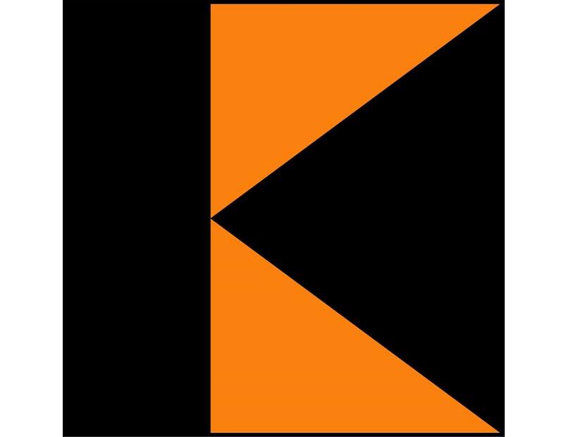Logo Kolpingsfamilie: Buchstabe K in Schwarz und Orange