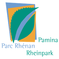 Logo Pamina in den Farben Gelb, Lila und Grün